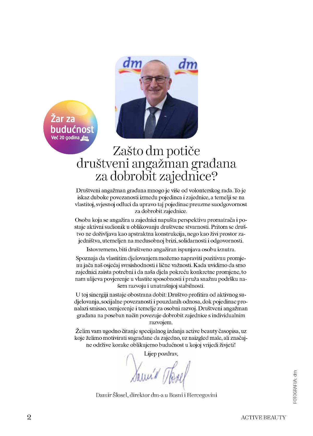 dm Žar za budućnost poruka direktora dm BiH