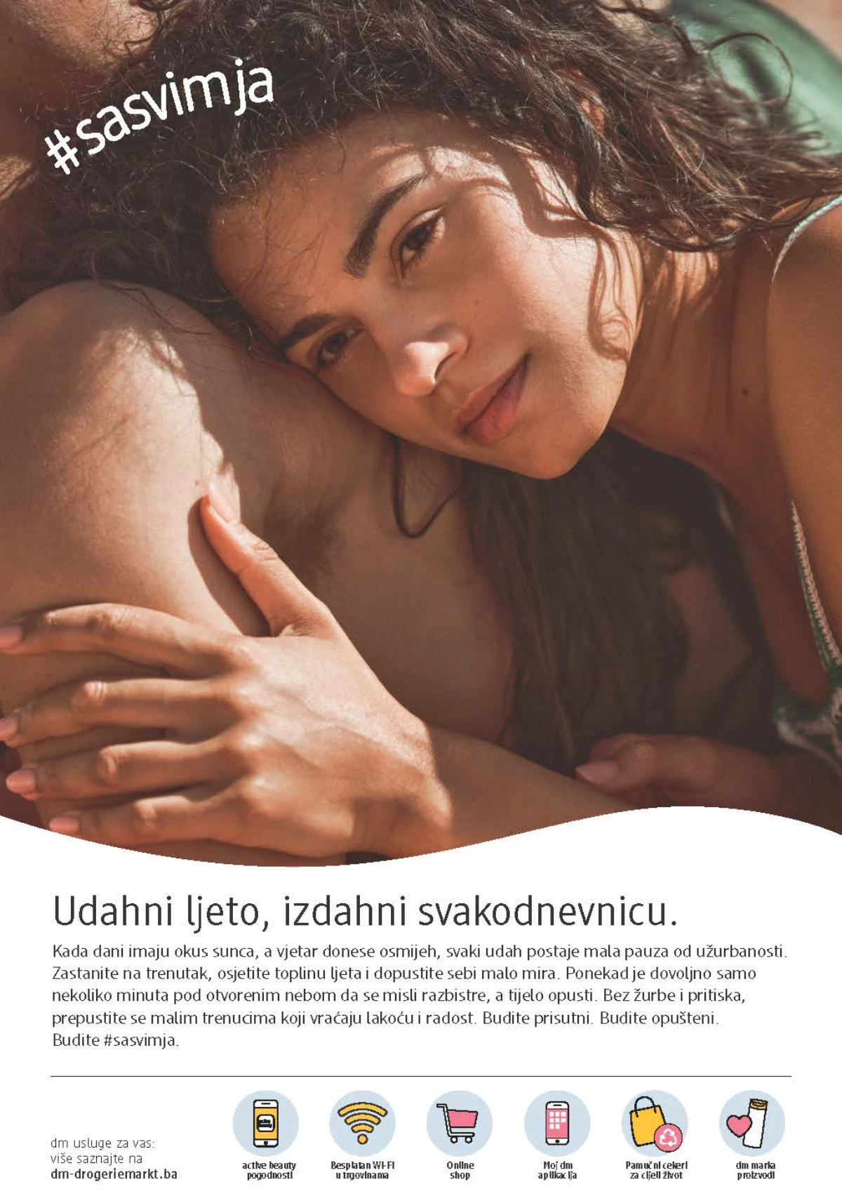 Druga strana dm kataloga do 11.08.2026. predstavlja Moj dm aplikaciju, online shop i active beauty pogodnosti