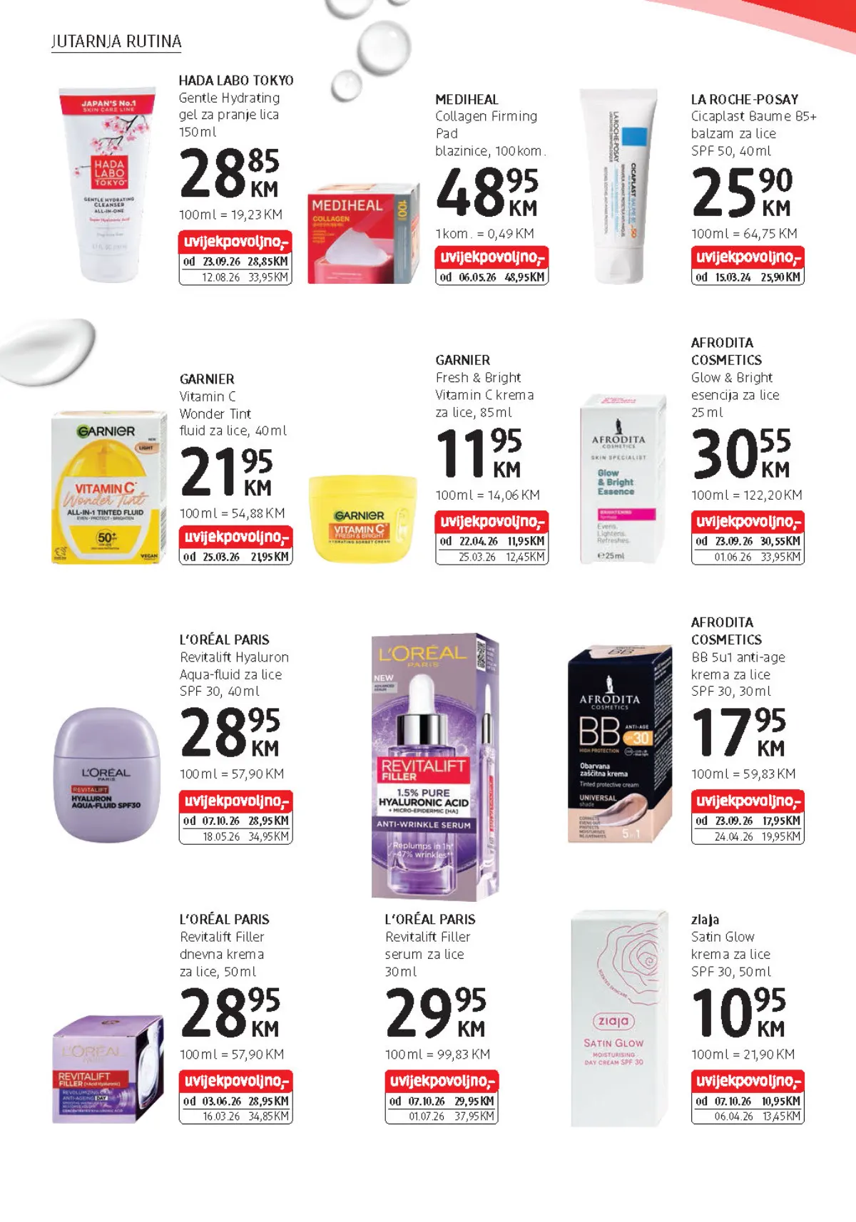 dm katalog, stranica 4 – HADA LABO TOKYO gel za pranje lica i LA ROCHE-POSAY Cicaplast balzam