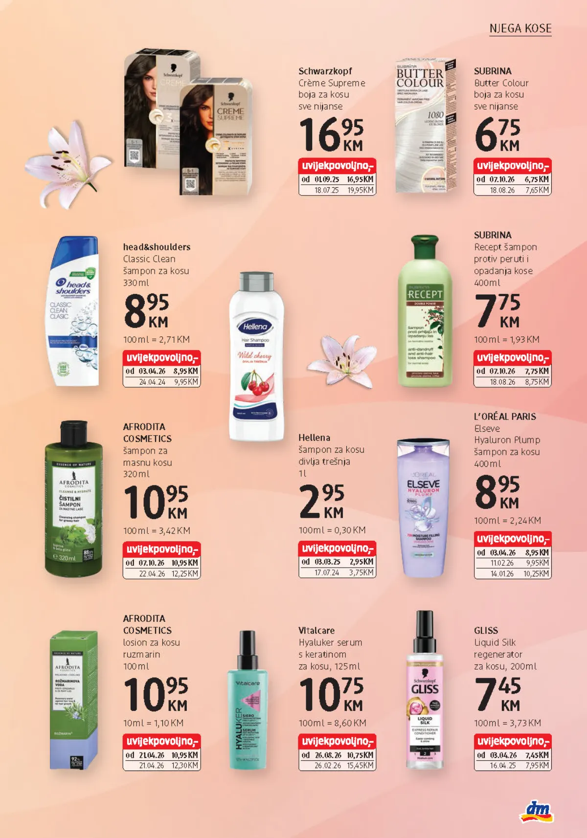 dm katalog, stranica 13 – SUBRiNA Butter Colour boja za kosu i head & shoulders šampon