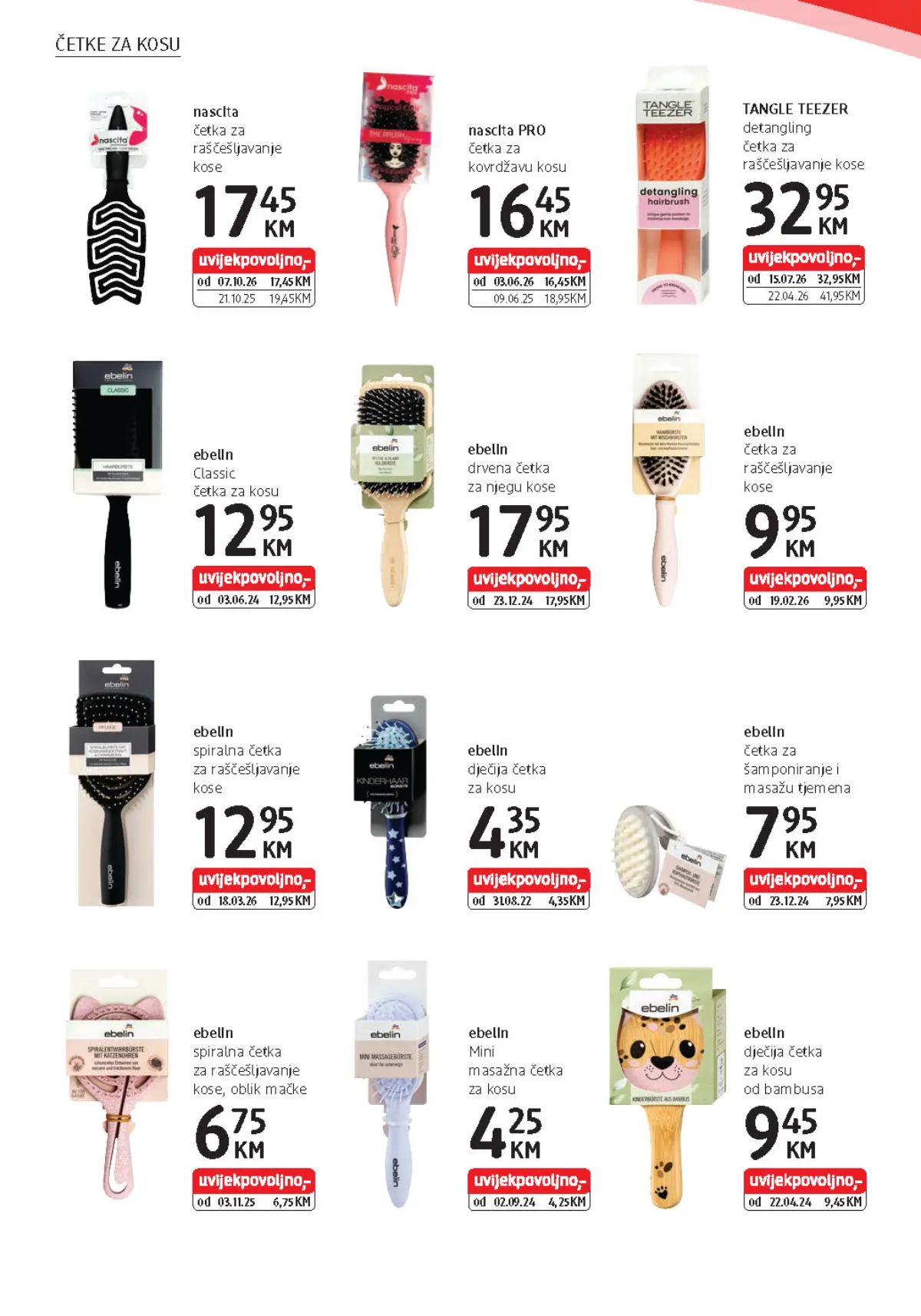 dm katalog, stranica 16 – nascita i TANGLE TEEZER četke za kosu