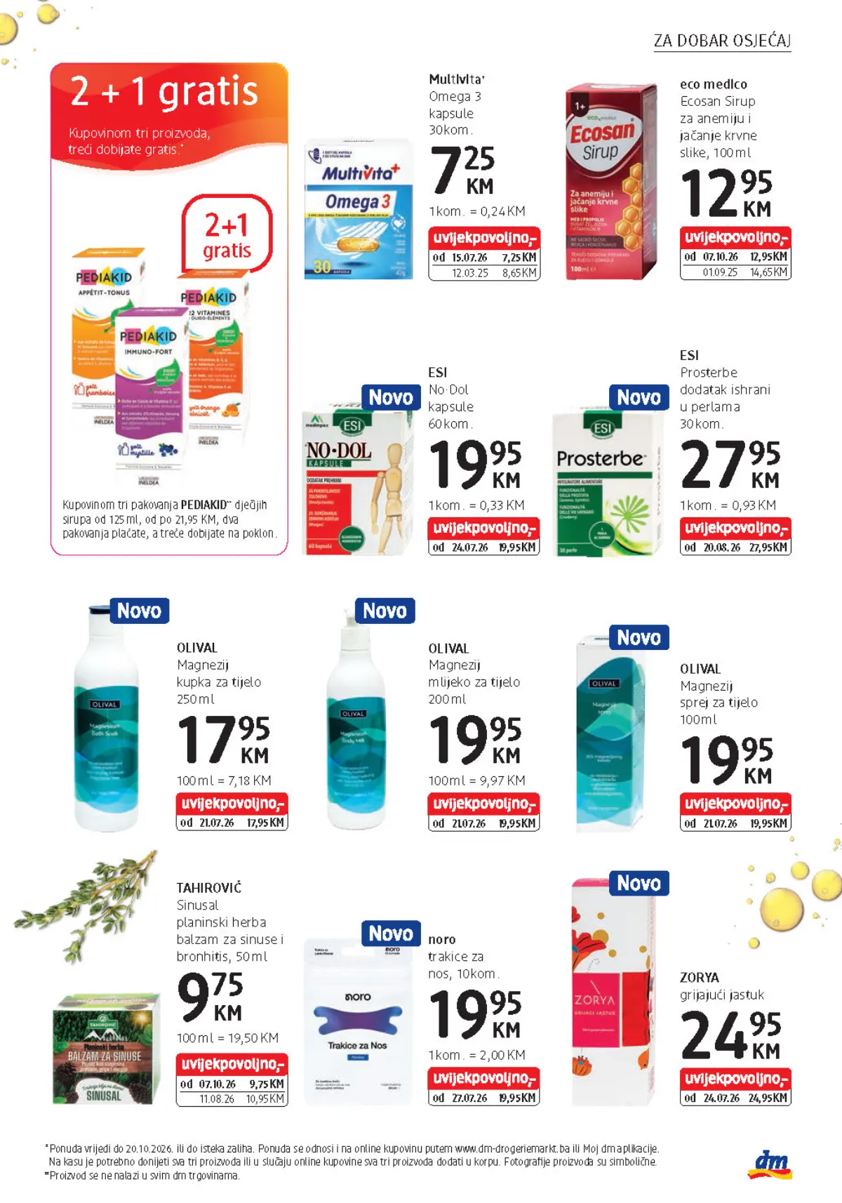 dm katalog, stranica 23 – PEDIAKID sirupi uz 2+1 gratis ponudu i OLIVAL Magnezij proizvodi