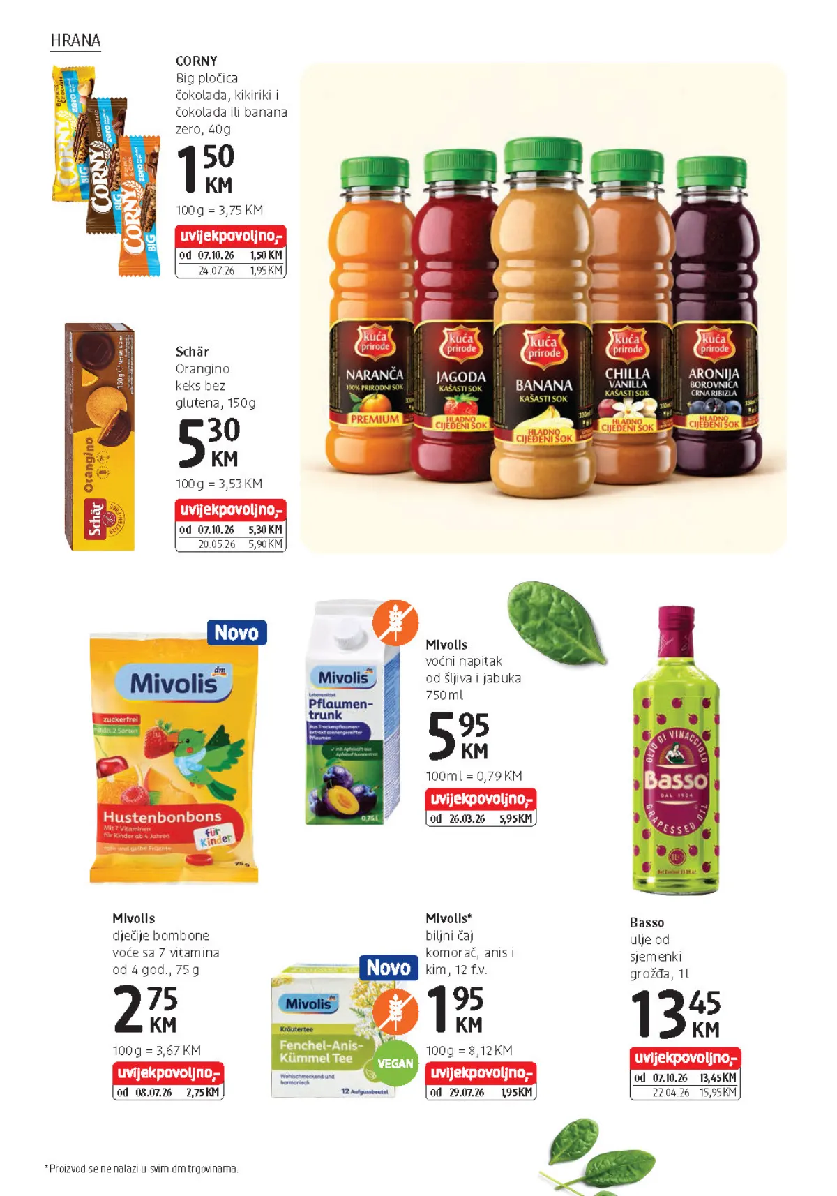 dm katalog, stranica 24 – CORNY Big pločice, Schär keks i napici