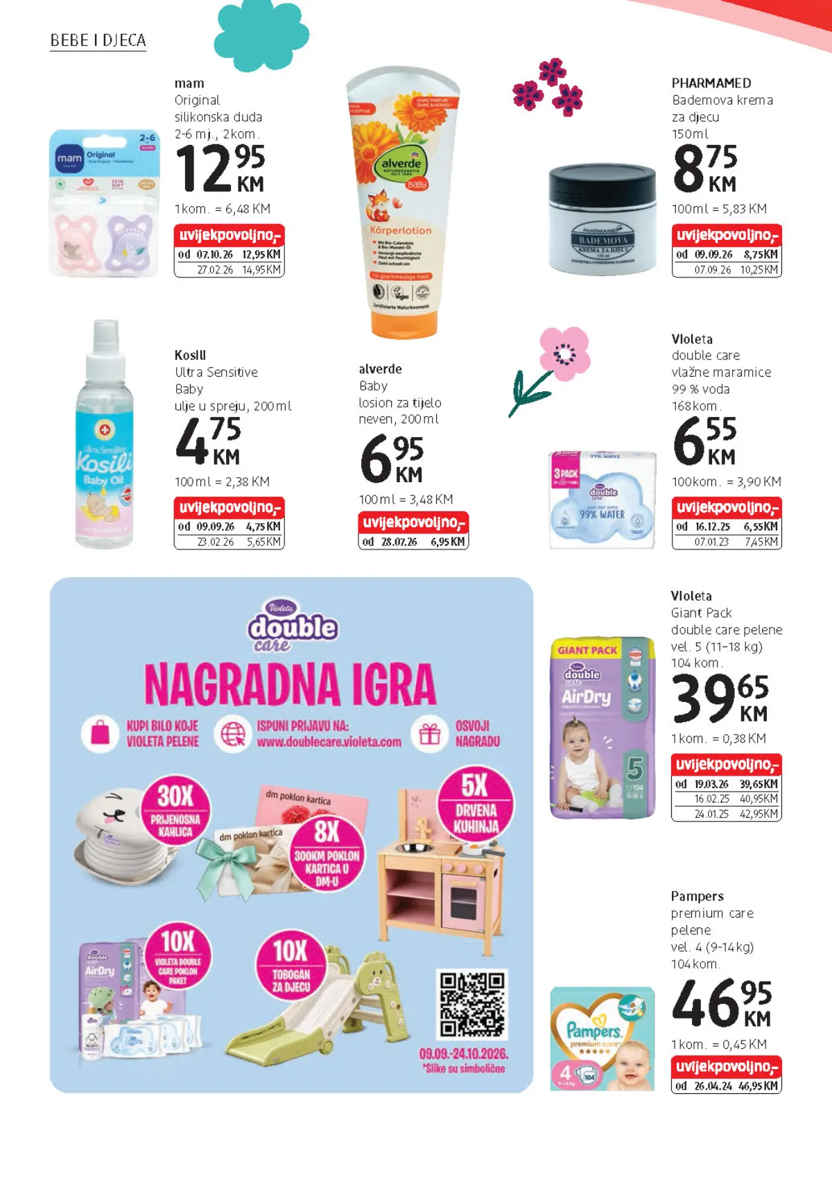 dm katalog, stranica 26 – Kosili Baby ulje, Violeta vlažne maramice i proizvodi za bebe