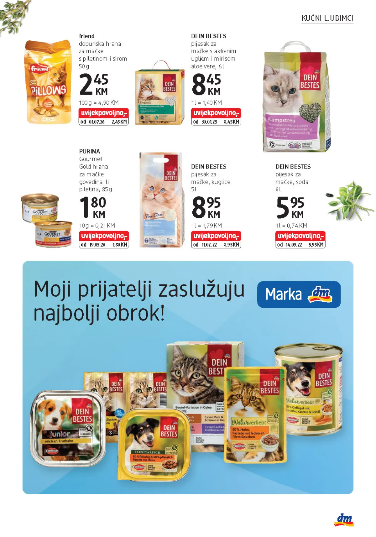dm katalog, stranica 29 – PURINA Gourmet Gold hrana i DEIN BESTES pijesak za mačke