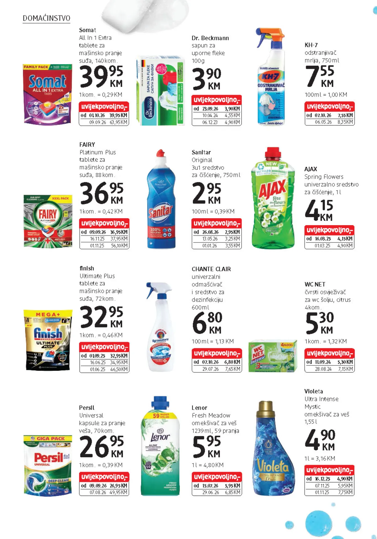 dm katalog, stranica 30 – Somat i FAIRY tablete za suđe te sredstva za čišćenje