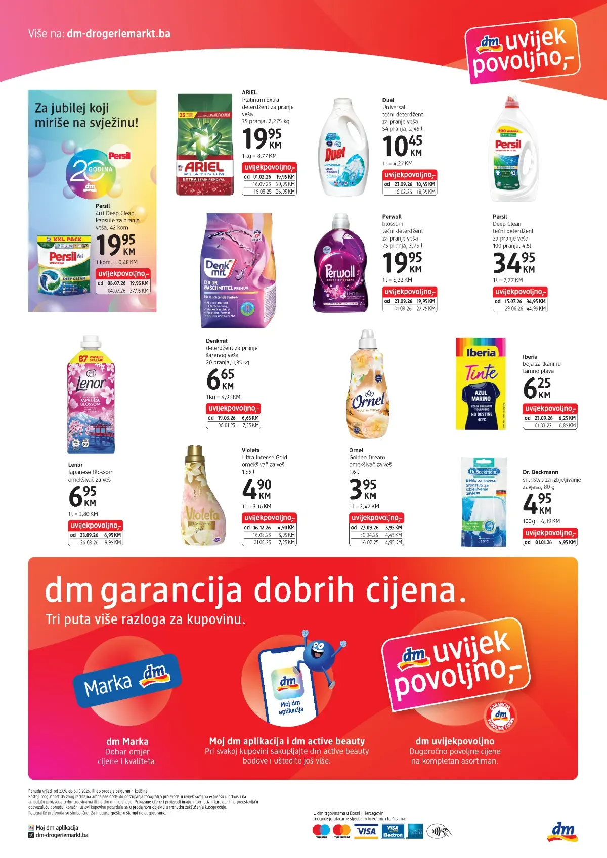 dm katalog, stranica 8 – Ariel, Persil, Denkmit i omekšivači za veš