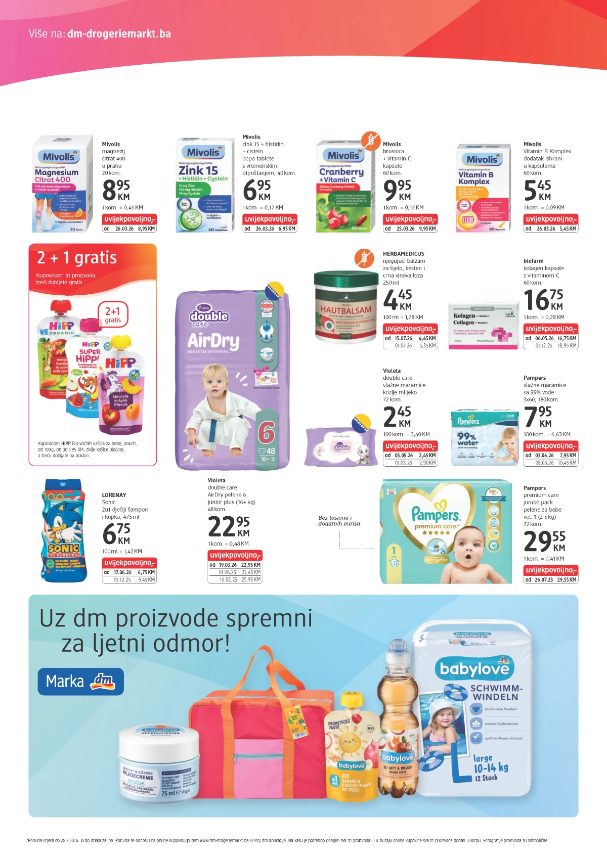 dm Uvijek Povoljno - Pampers, Violeta, HiPP i Mivolis proizvodi