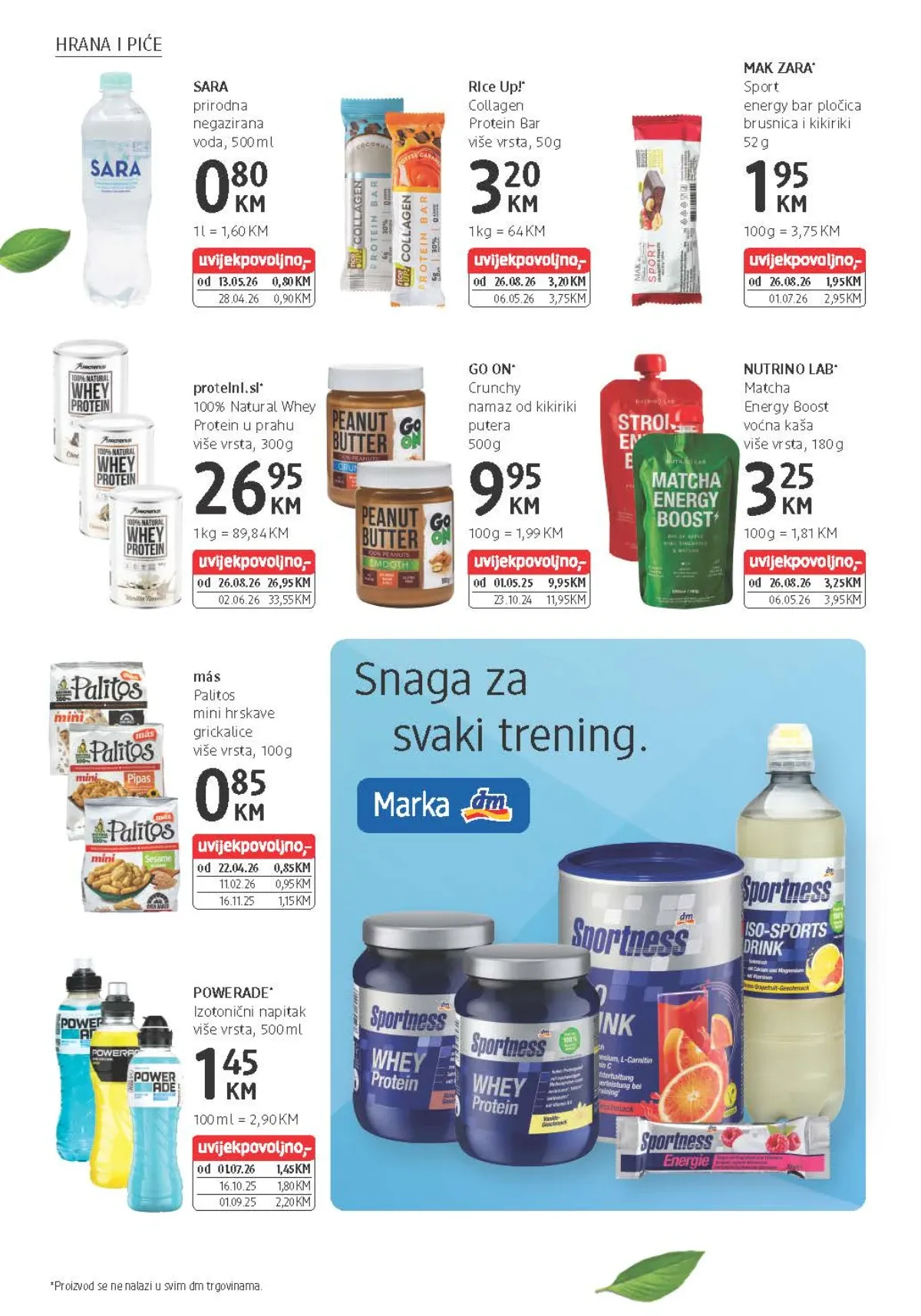 dm katalog od 26.08. do 08.09.2026. – proteini.si whey protein, GO ON namaz od kikirikija i Rice Up proteinske pločice