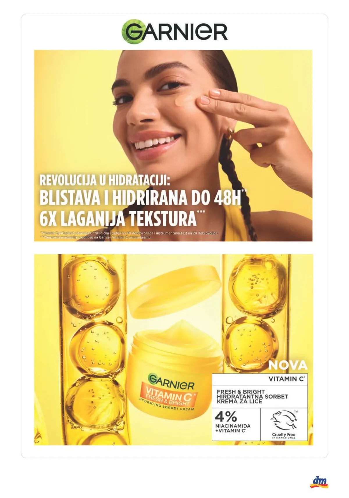 dm katalog od 26.08. do 08.09.2026. – nova Garnier Vitamin C Fresh and Bright hidratantna sorbet krema za lice