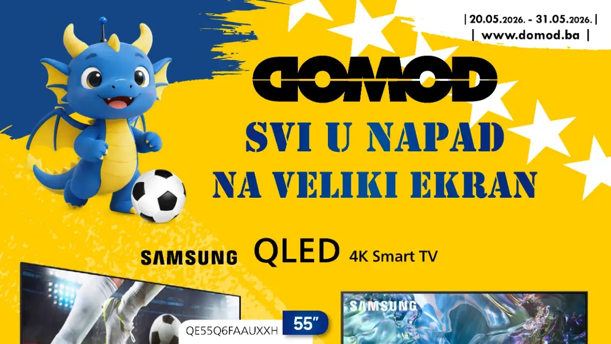 DOMOD akcija do 31.05.2026 Samsung Philips Sony i Hisense televizori sniženi do 550 KM