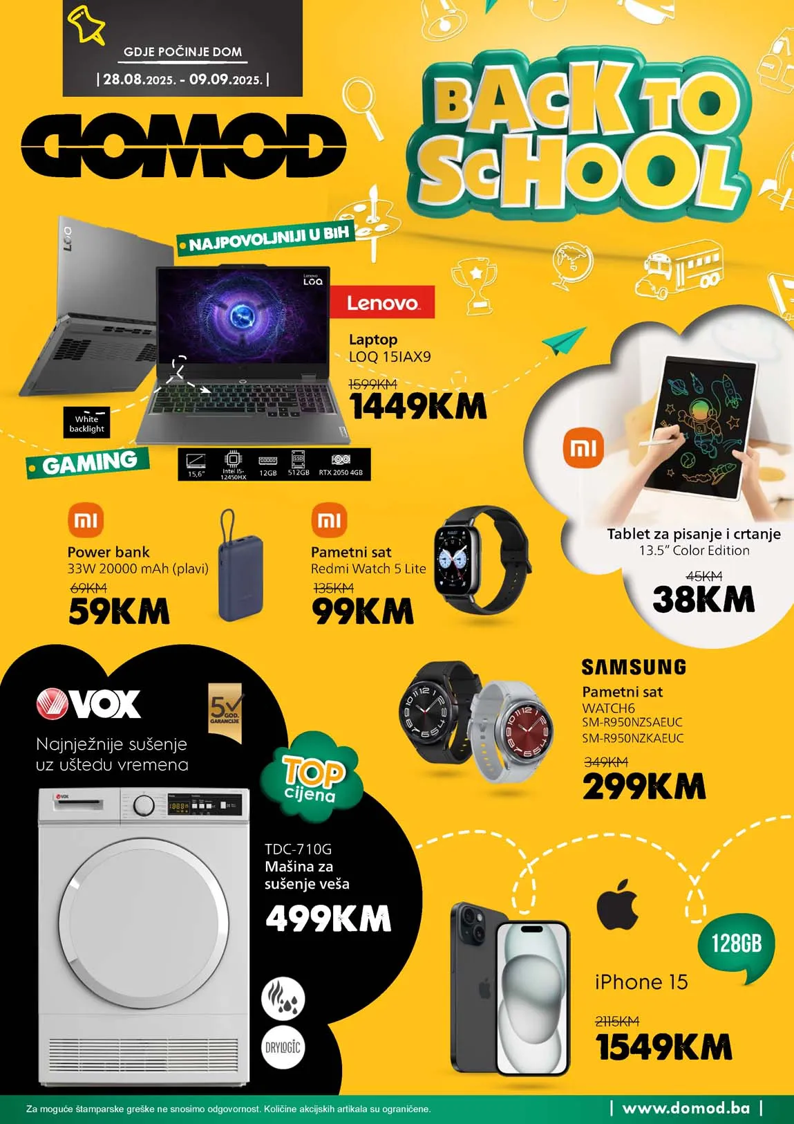 Domod Back to School akcija – Katalog sniženja do 09.09.2025