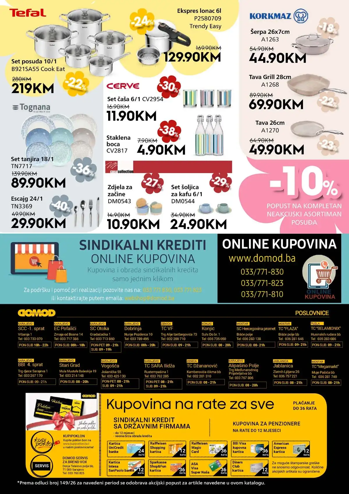 DOMOD katalog strana 12 – sniženja tehnike, bijele tehnike i kućnih aparata Bosna i Hercegovina