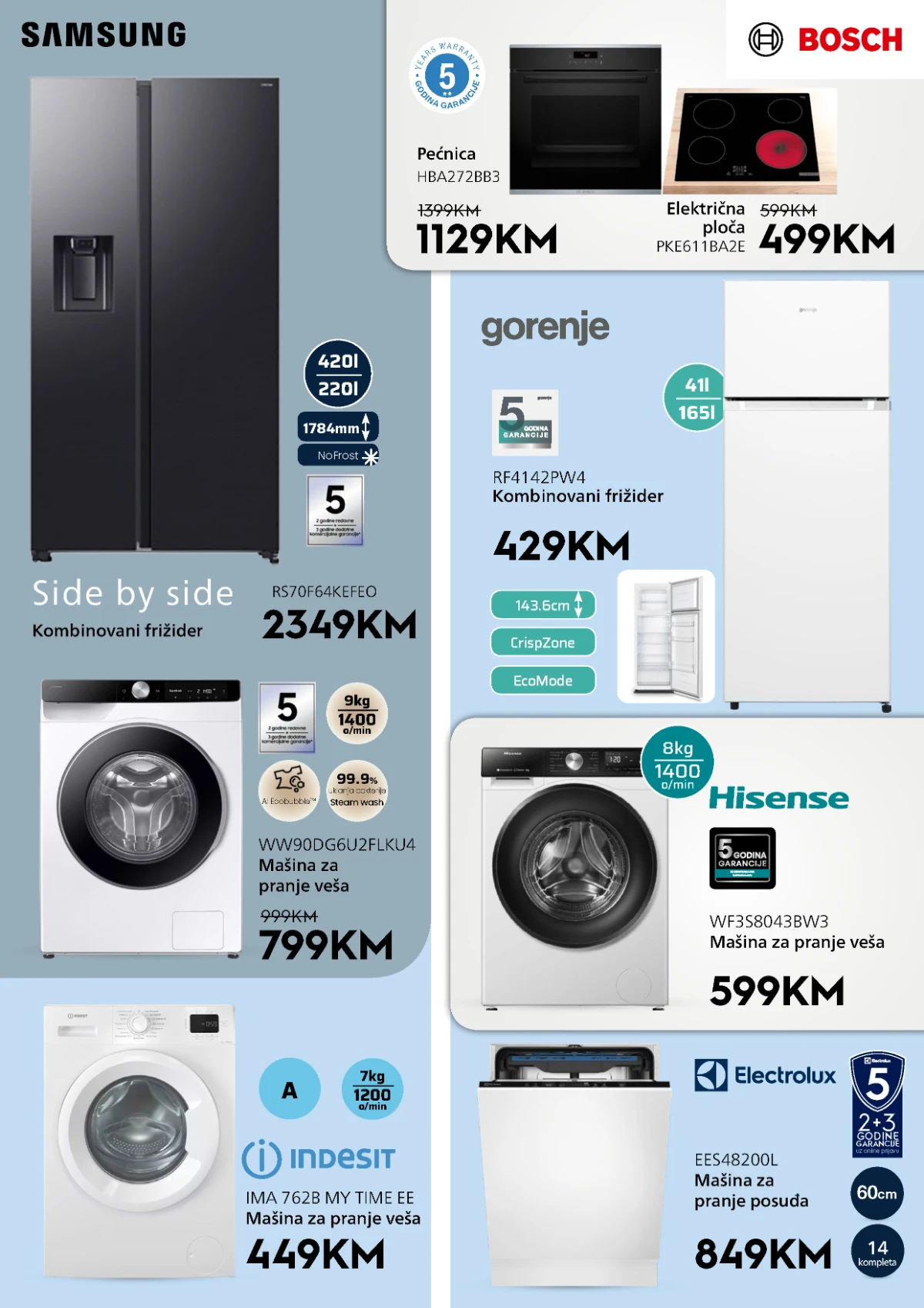 DOMOD katalog strana 5 bijela tehnika frižideri i mašine