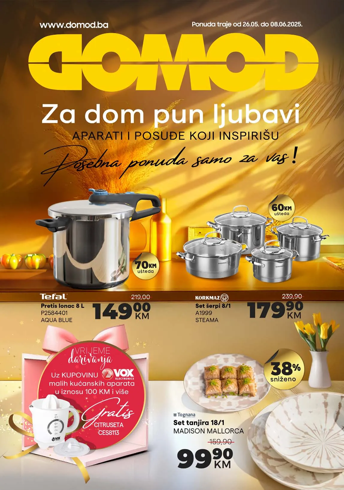Domod akcija ZA DOM PUN LJUBAVI Katalog sniženja do 08.06.2025