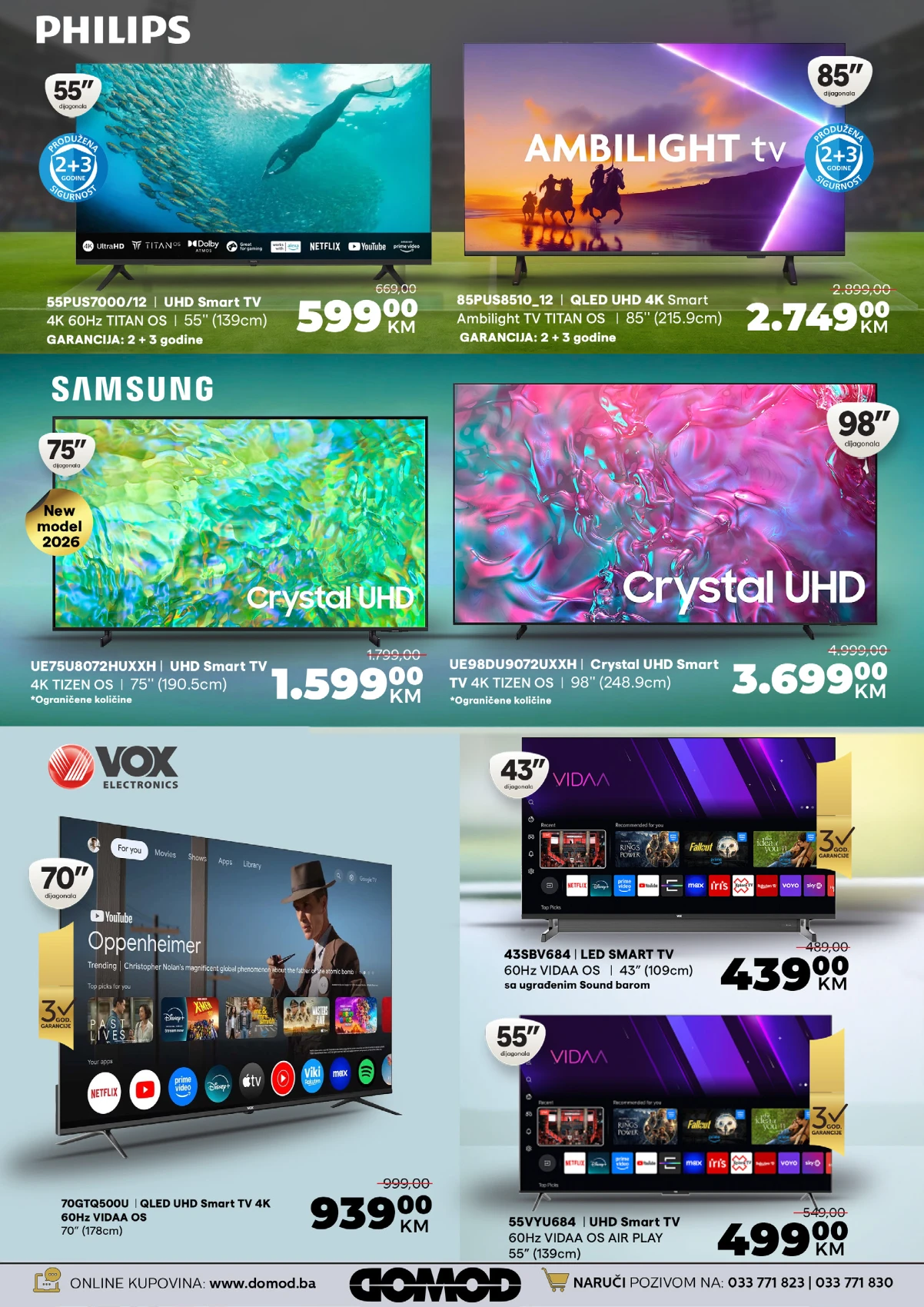 Domod katalog strana 2 televizori Philips Samsung i VOX