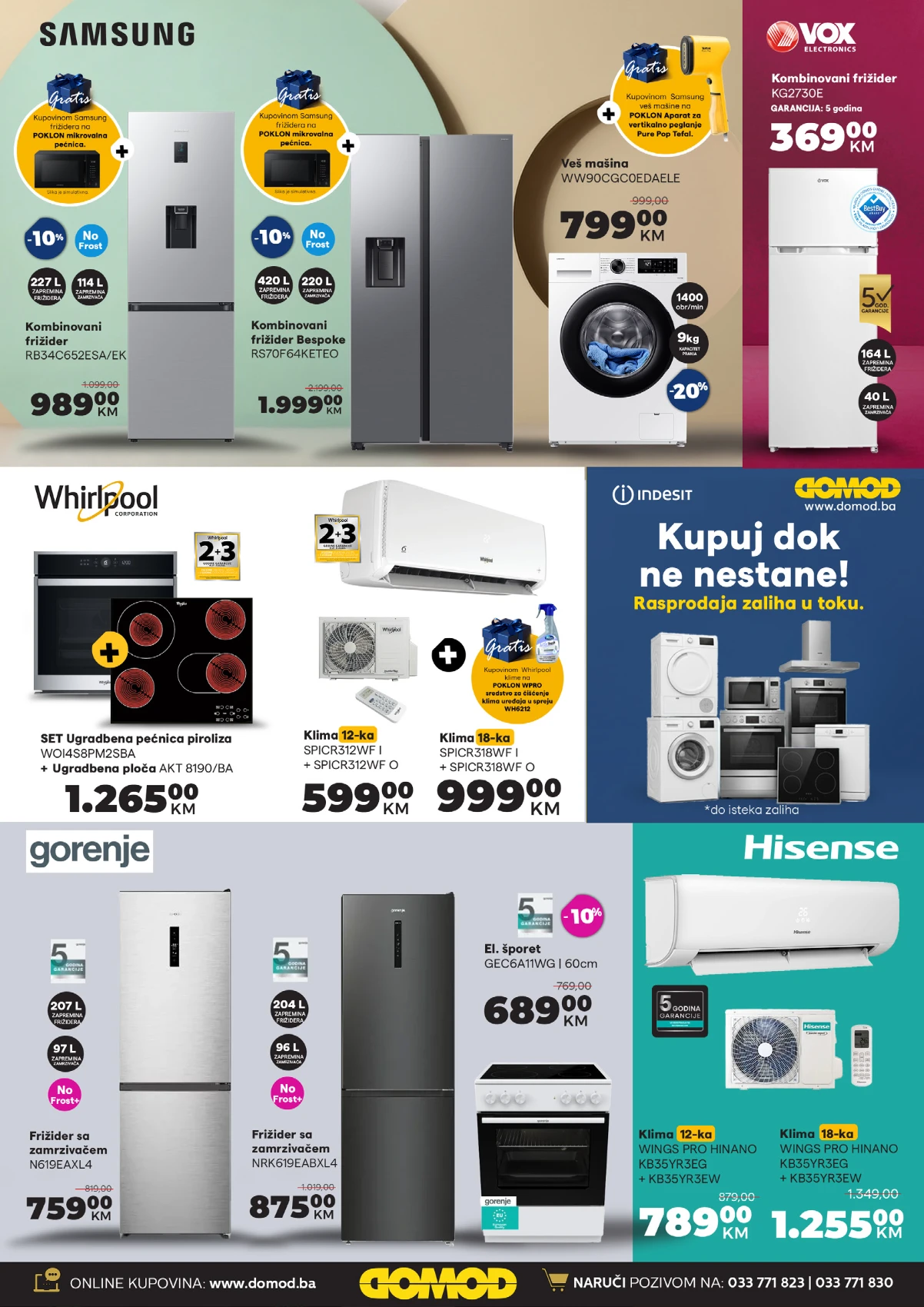 Domod katalog strana 4 frižideri, klima uređaji, šporeti i bijela tehnika