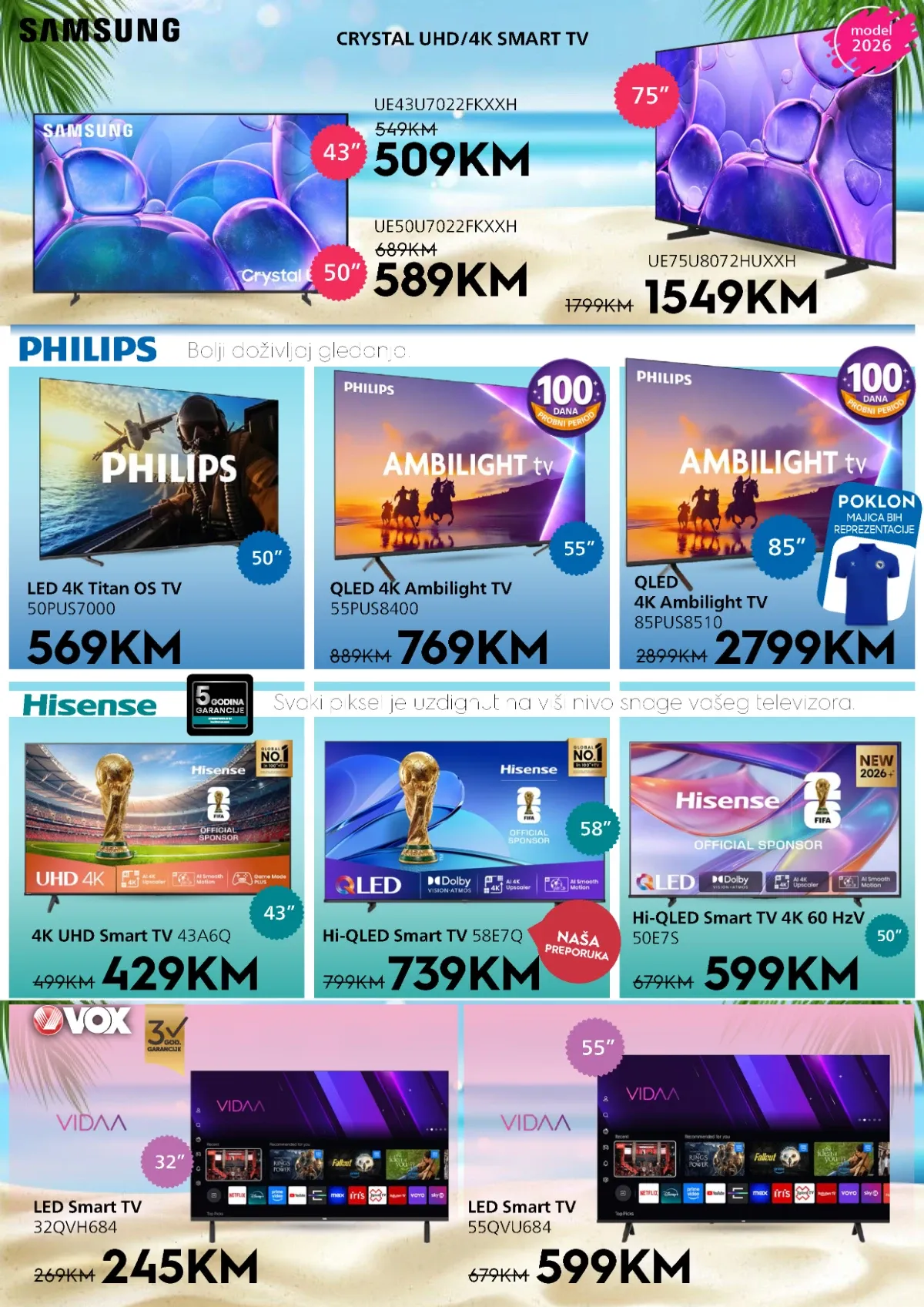 DOMOD katalog do 13.08.2026. – Samsung, Philips, Hisense i VOX televizori po akcijskim cijenama