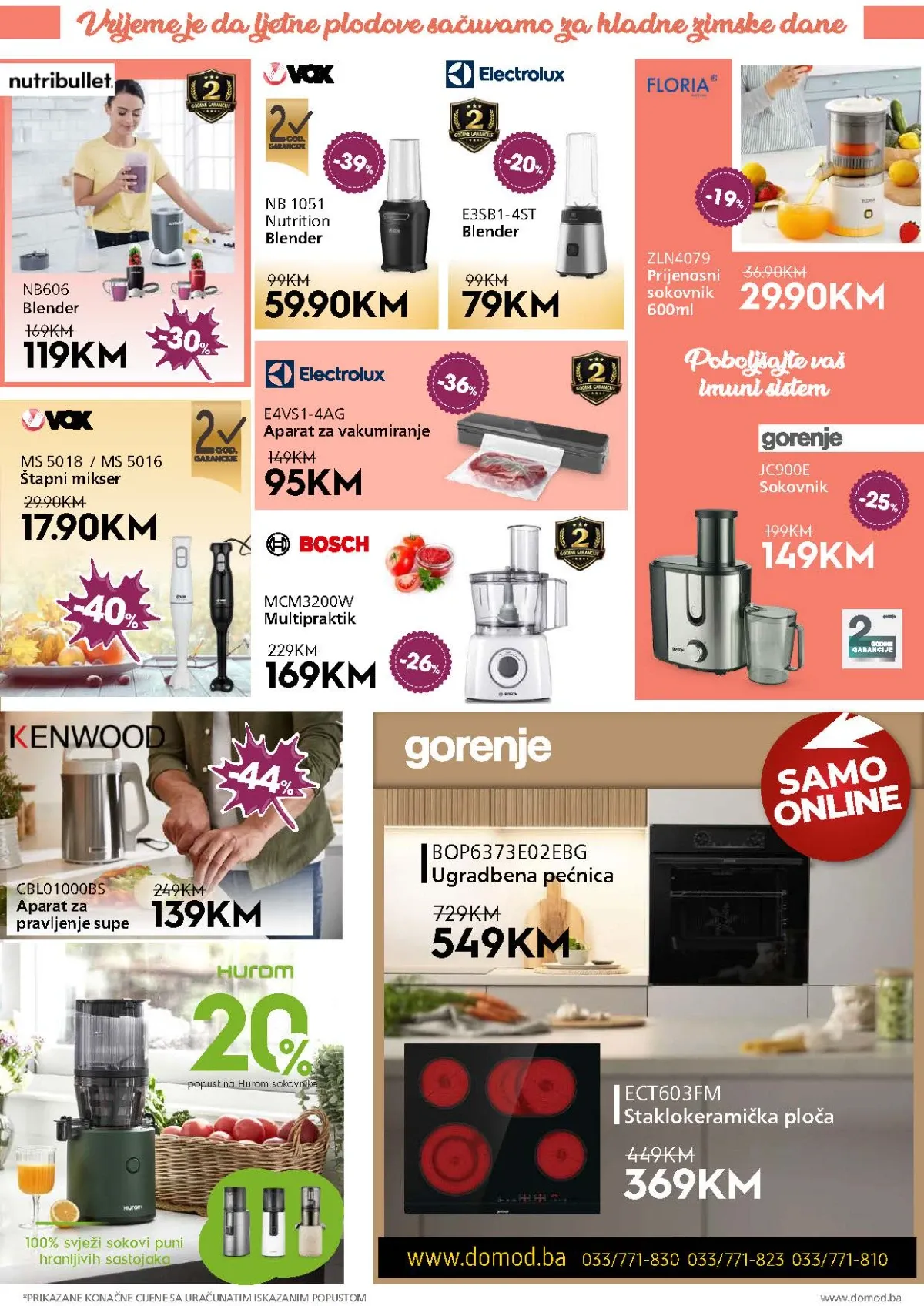 DOMOD katalog – blenderi, sokovnici, mikseri, multipraktici i ugradbeni aparati
