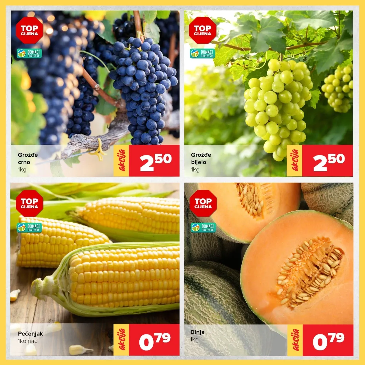 Đurić vikend akcija – crno i bijelo grožđe, pečenjak i dinja po akcijskim cijenama