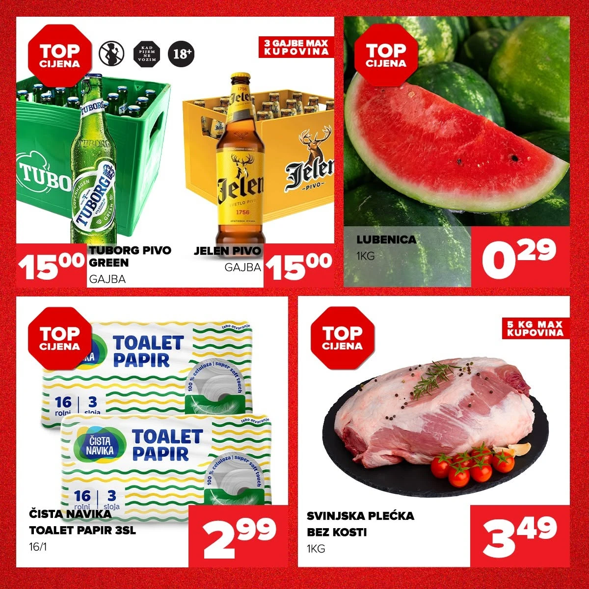Đurić Supermarket Rudanka Porodični petak – prehrambeni proizvodi i TOP cijene
