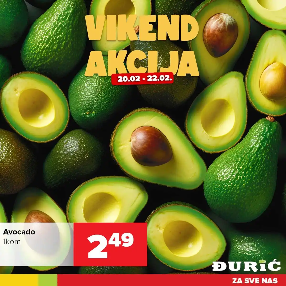 Đurić katalog sniženja do 22. februara 2026 – prehrana i kućne potrepštine stranica 1