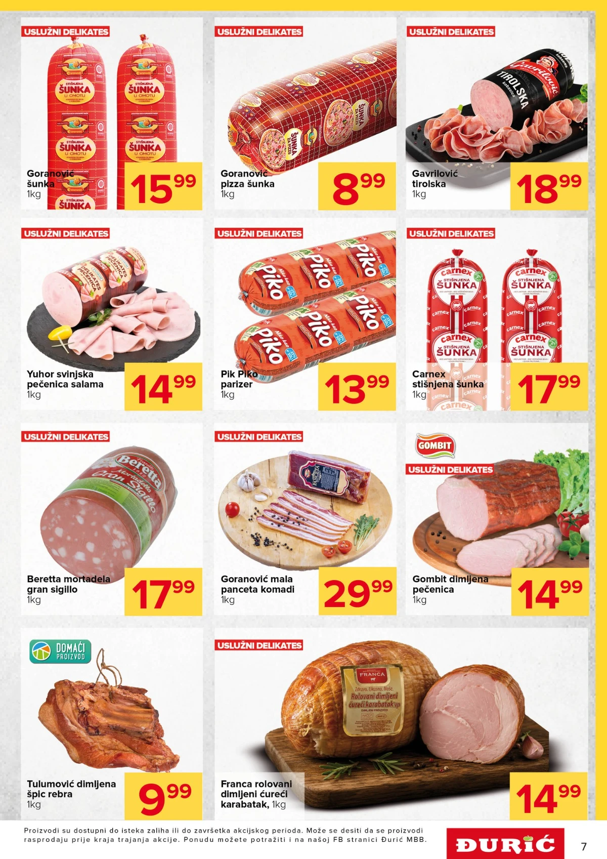 Đurić katalog šunka mortadela pečenica i delikatesni proizvodi