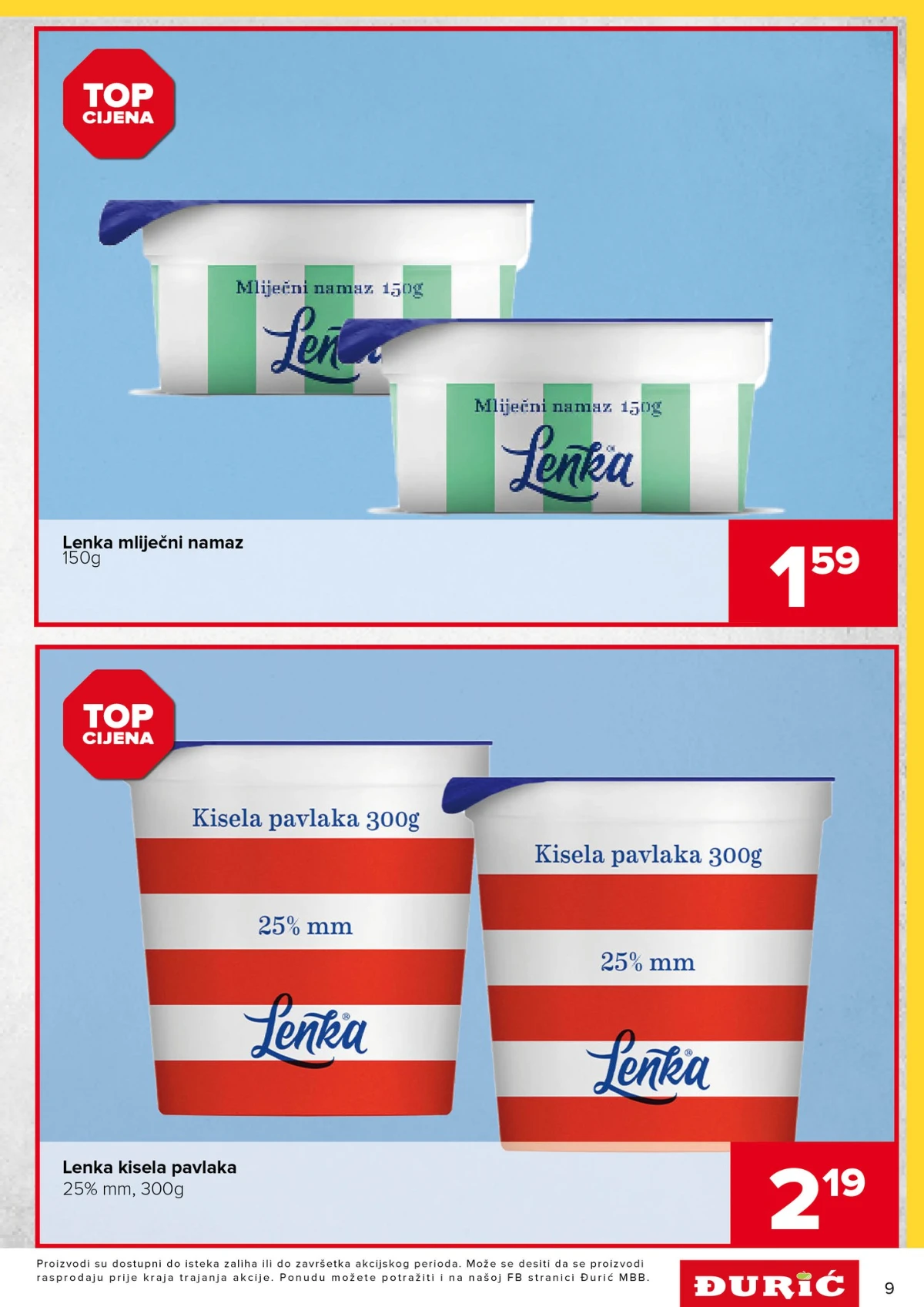 Đurić supermarket katalog maj 2026 prehrana i kućni proizvodi stranica 9
