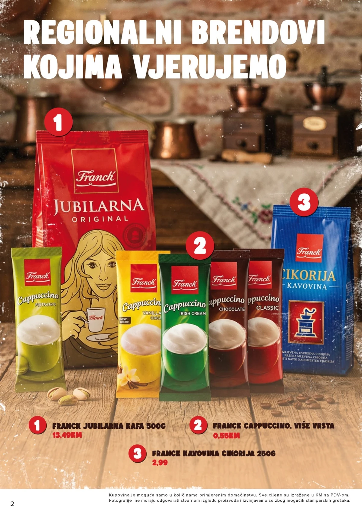Đurić Supermarket katalog 16.07. do 29.07.2026. – Franck kafa, cappuccino i regionalni brendovi na akciji