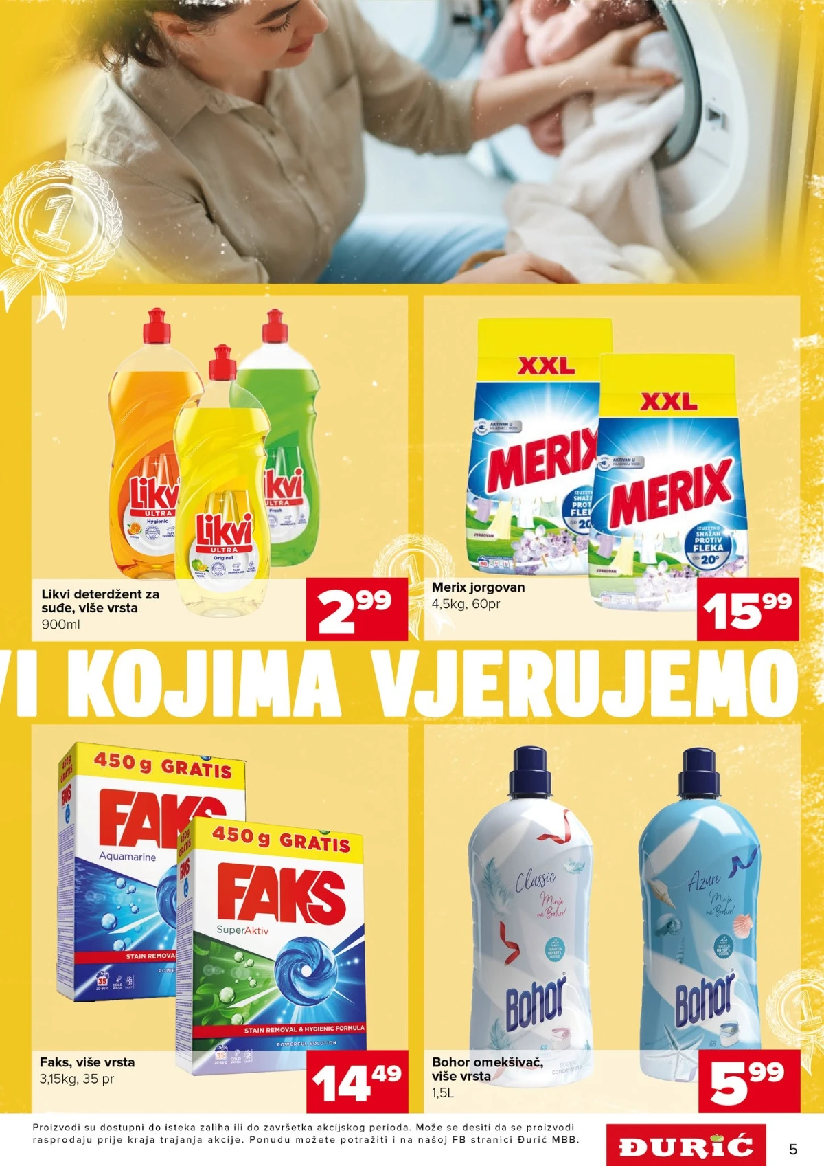Đurić Supermarket katalog – Merix, Faks, Bohor i Likvi sredstva za domaćinstvo
