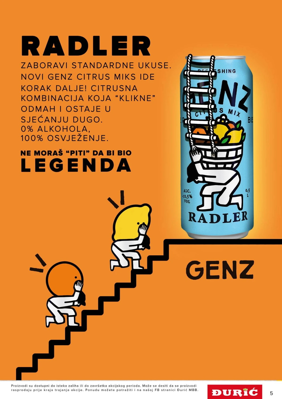 GENZ Radler bezalkoholno osvježenje u Đurić marketima