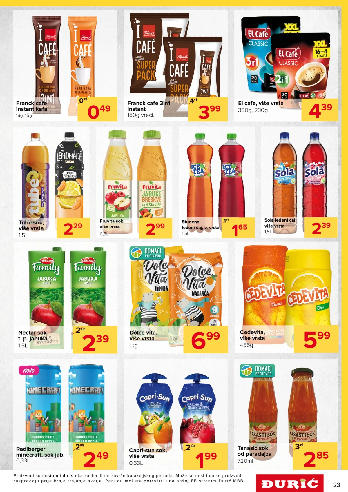 Đurić katalog 21.05–03.06.2026 – velika akcija prehrane, delikatesa i kućnih potrepština Đurić katalog akcija 21.05–03.06.2026 – prehrana, piće i kućne potrepštine na sniženju