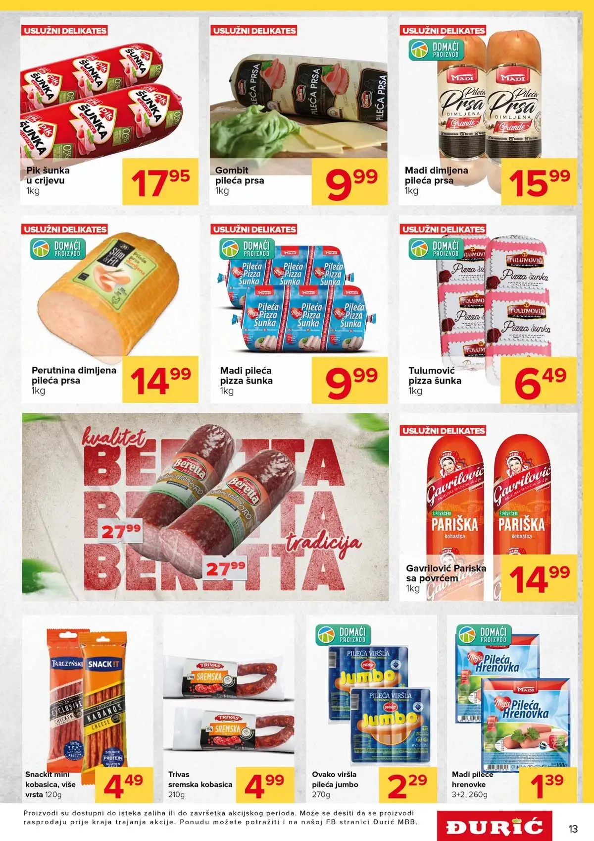 Đurić katalog sniženja do 12. aprila 2026 – prehrana i kućne potrepštine stranica 13