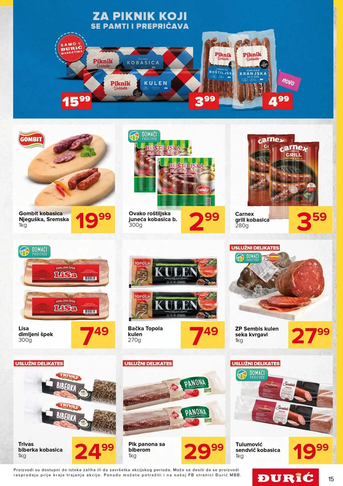 Đurić katalog sniženja do 12. aprila 2026 – prehrana i kućne potrepštine stranica 15