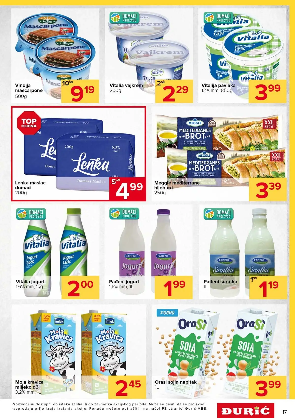 Đurić katalog sniženja do 12. aprila 2026 – prehrana i kućne potrepštine stranica 17