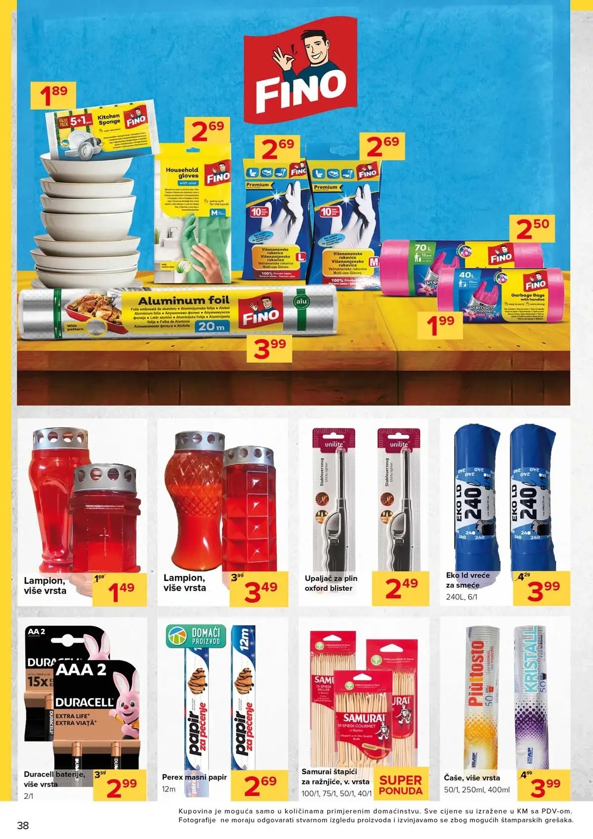 Đurić katalog sniženja do 12. aprila 2026 – prehrana i kućne potrepštine stranica 38