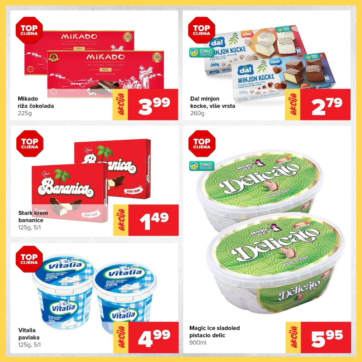 Đurić vikend akcija – čokolade, sladoled, pavlaka i deserti po akcijskim cijenama