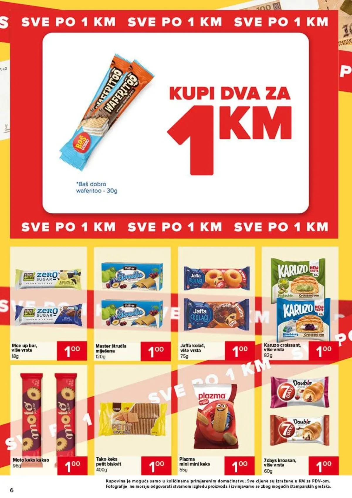 Đurić katalog do 09.09.2026. – keks, štrudle, kroasani i slatkiši po 1 KM