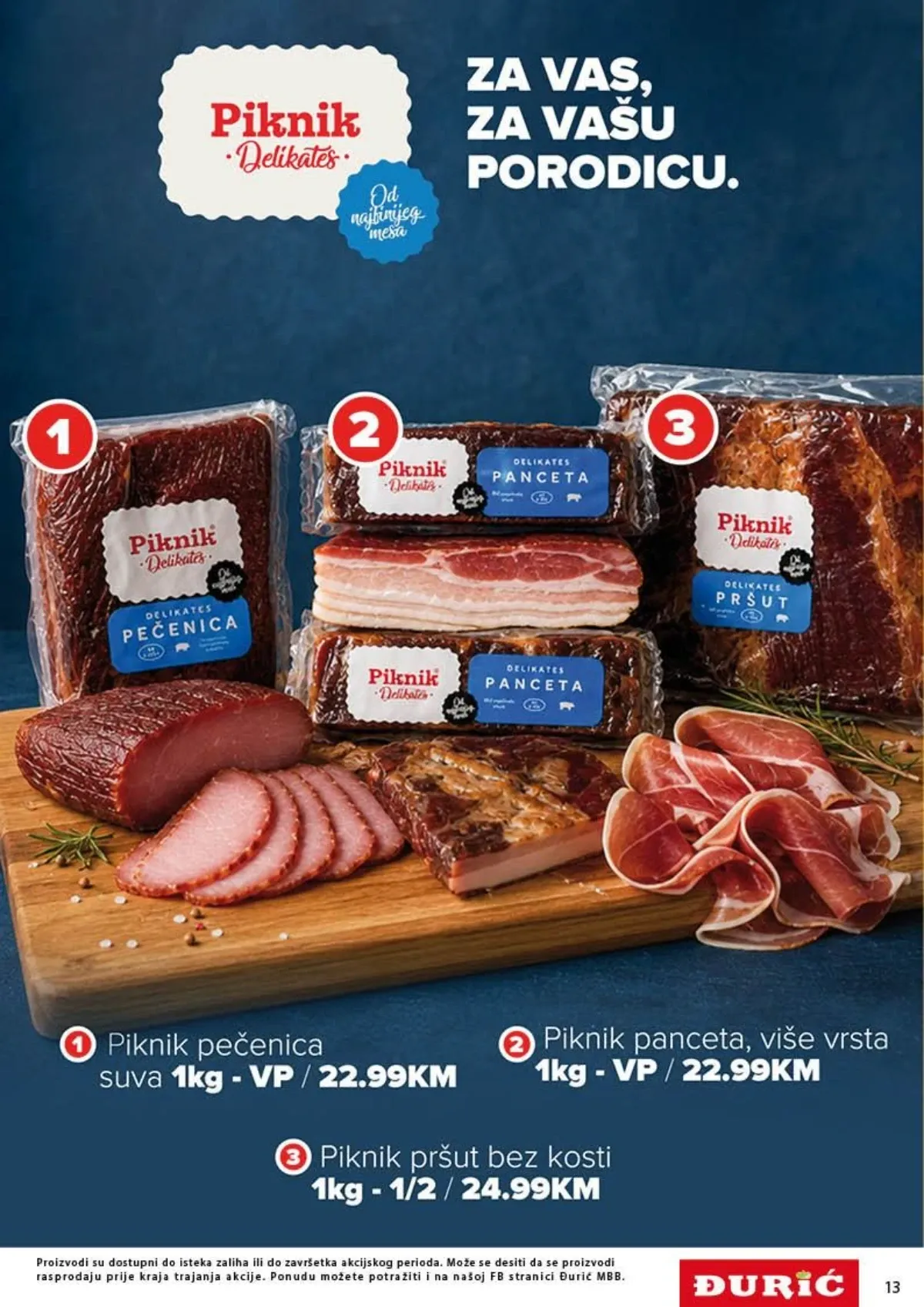 Đurić katalog do 09.09.2026. – Piknik pečenica, panceta i pršut