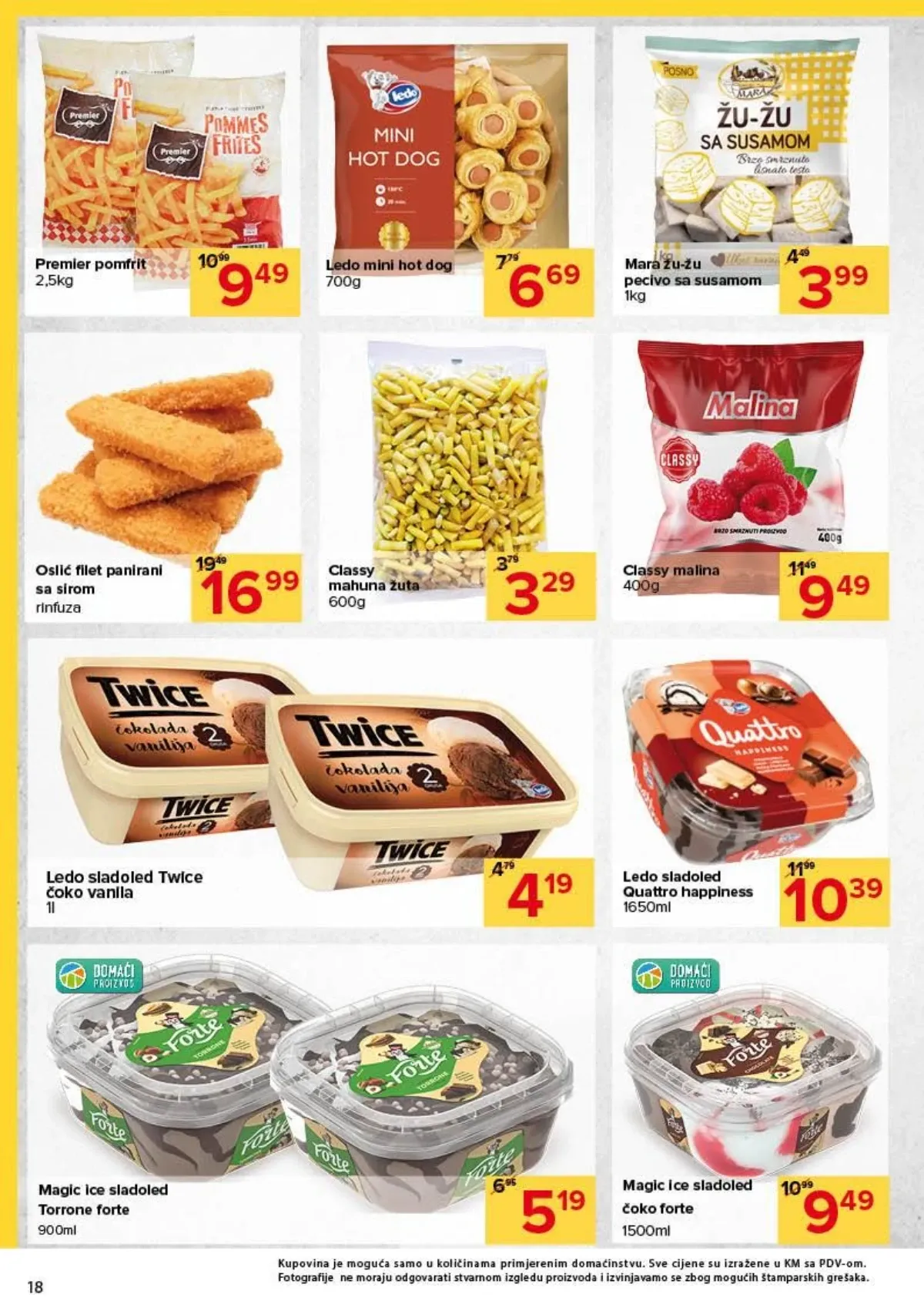 Đurić katalog do 09.09.2026. – smrznuta hrana, pomfrit, maline i sladoledi