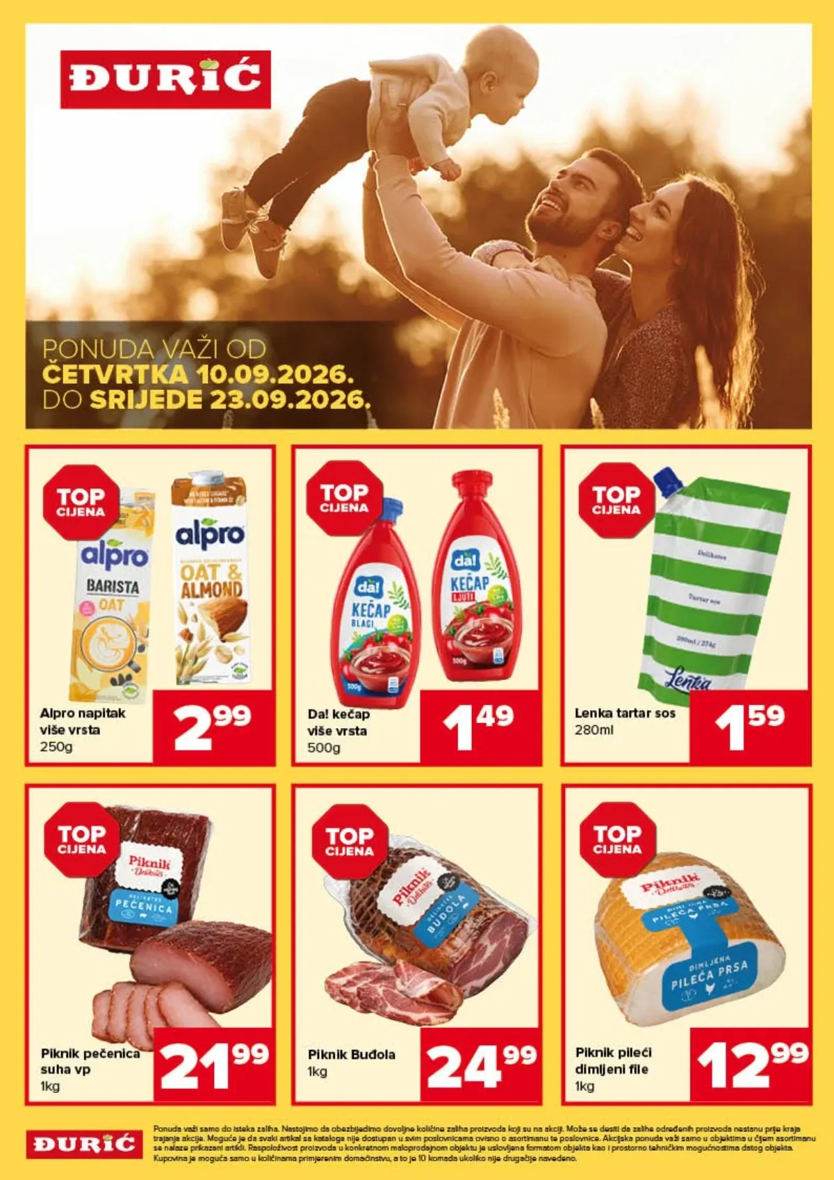 Đurić katalog od 10.09. do 23.09.2026. – delikatesi, mliječni proizvodi, zdrava hrana i brojne TOP cijene