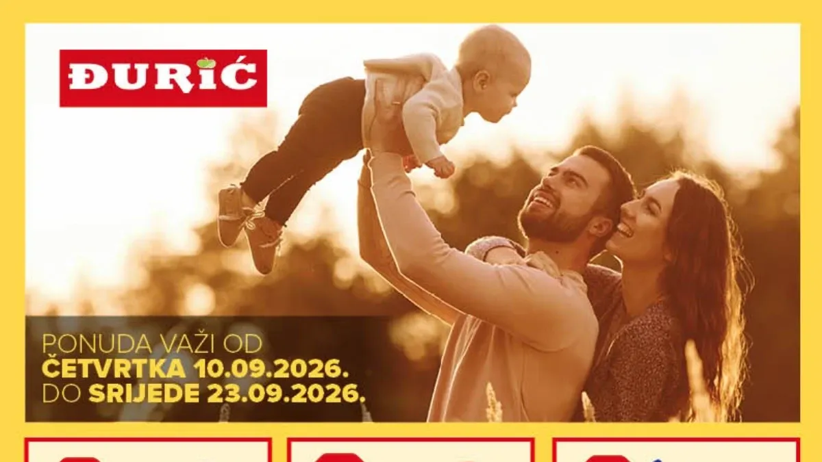Đurić katalog od 10.09. do 23.09.2026. – TOP cijene na delikatese, mliječne proizvode i zdrave namirnice
