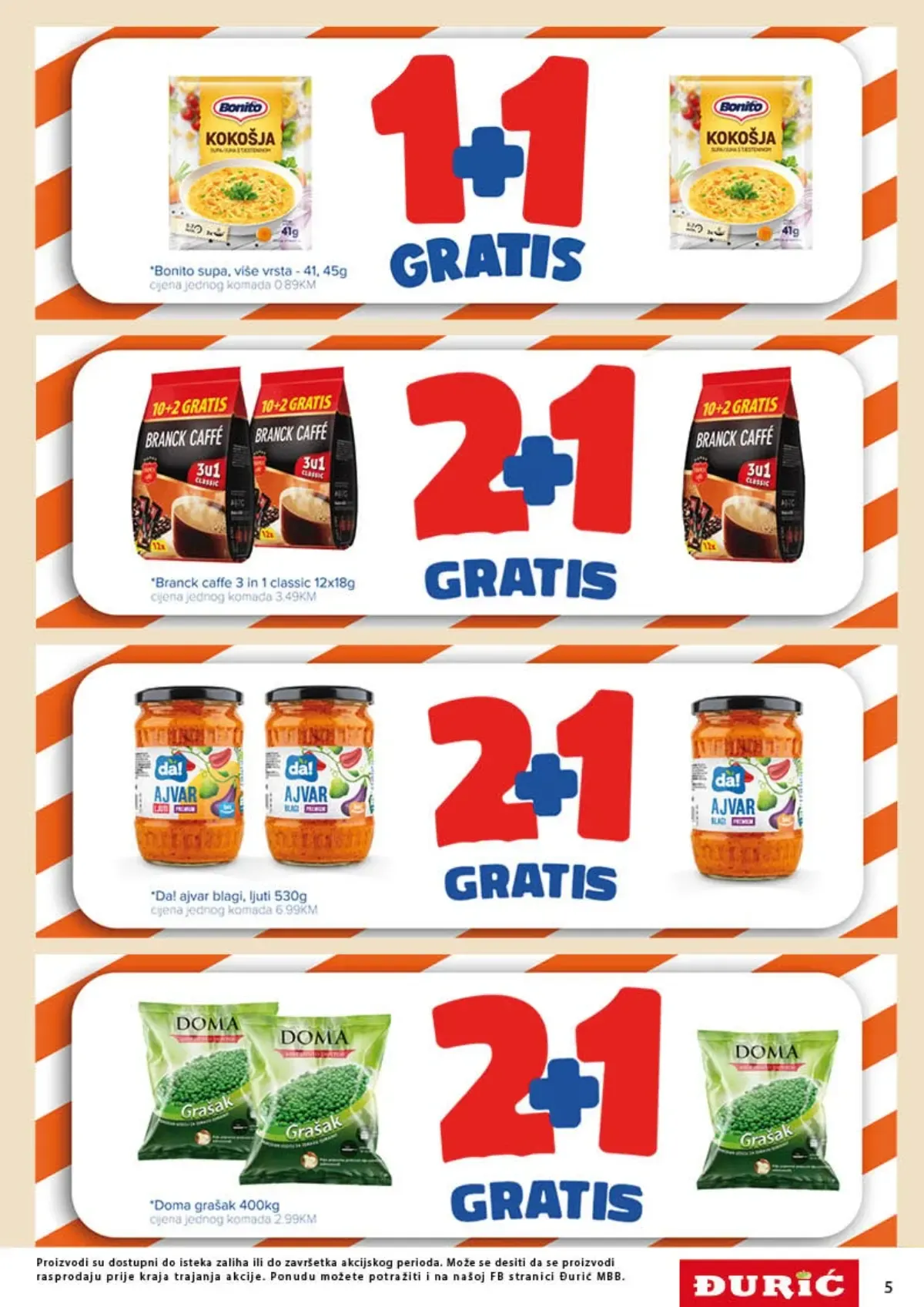 Đurić katalog do 07.10.2026. – 1+1 i 2+1 gratis ponude