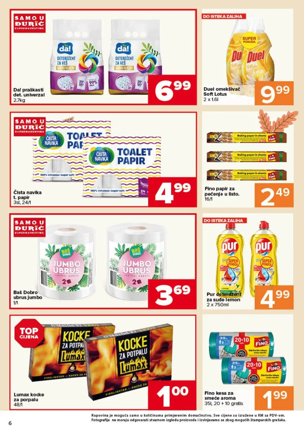Đurić katalog do 07.10.2026. – deterdžent, toalet papir i kućne potrepštine