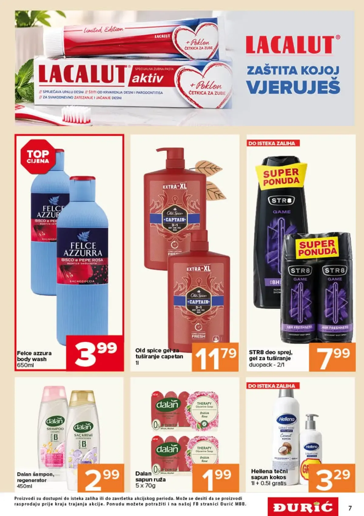 Đurić katalog do 07.10.2026. – Felce Azzurra, Old Spice i proizvodi za njegu