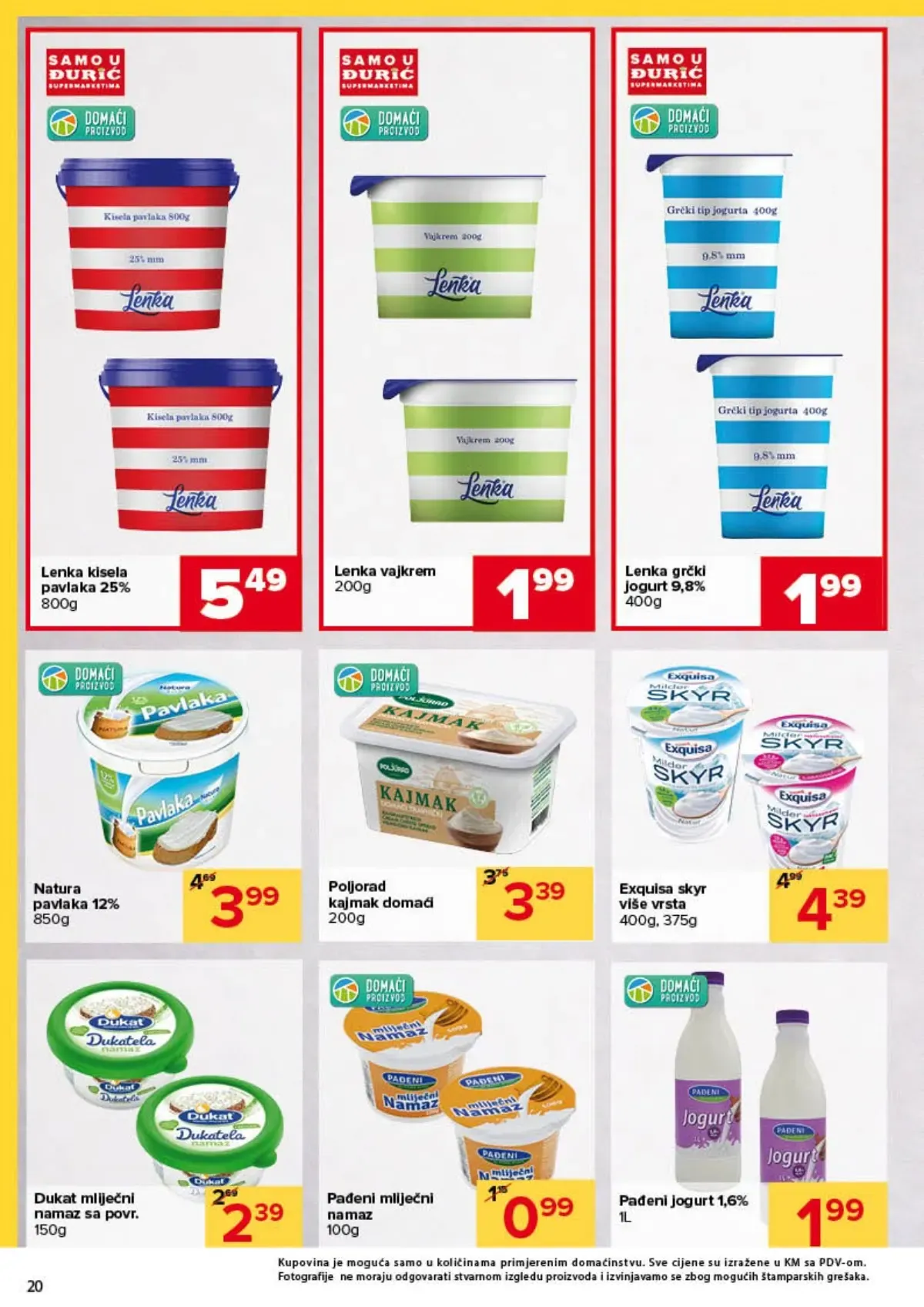 Đurić katalog do 07.10.2026. – Lenka, Dukat i drugi mliječni proizvodi