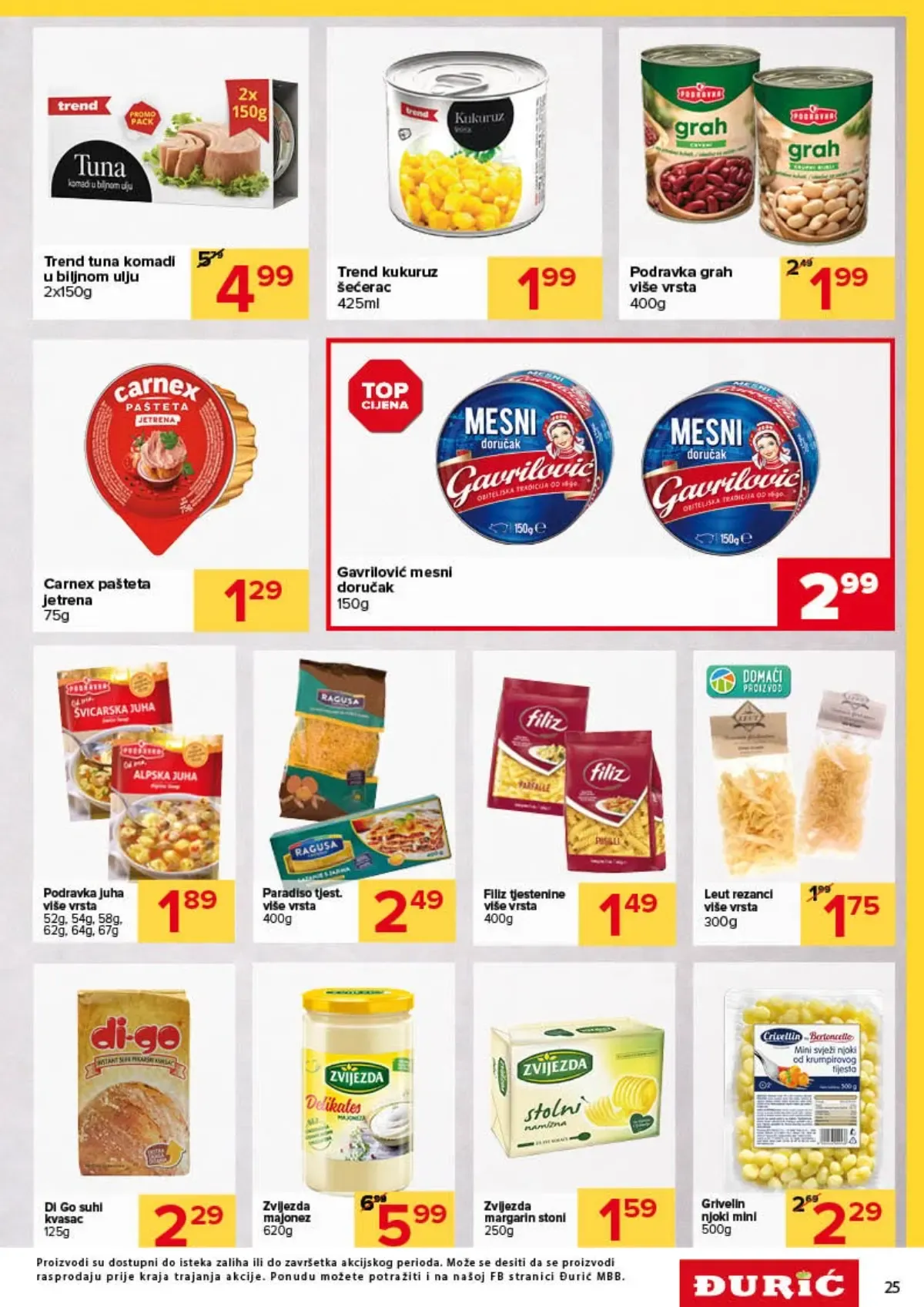 Đurić katalog do 07.10.2026. – tuna, kukuruz, grah i paštete