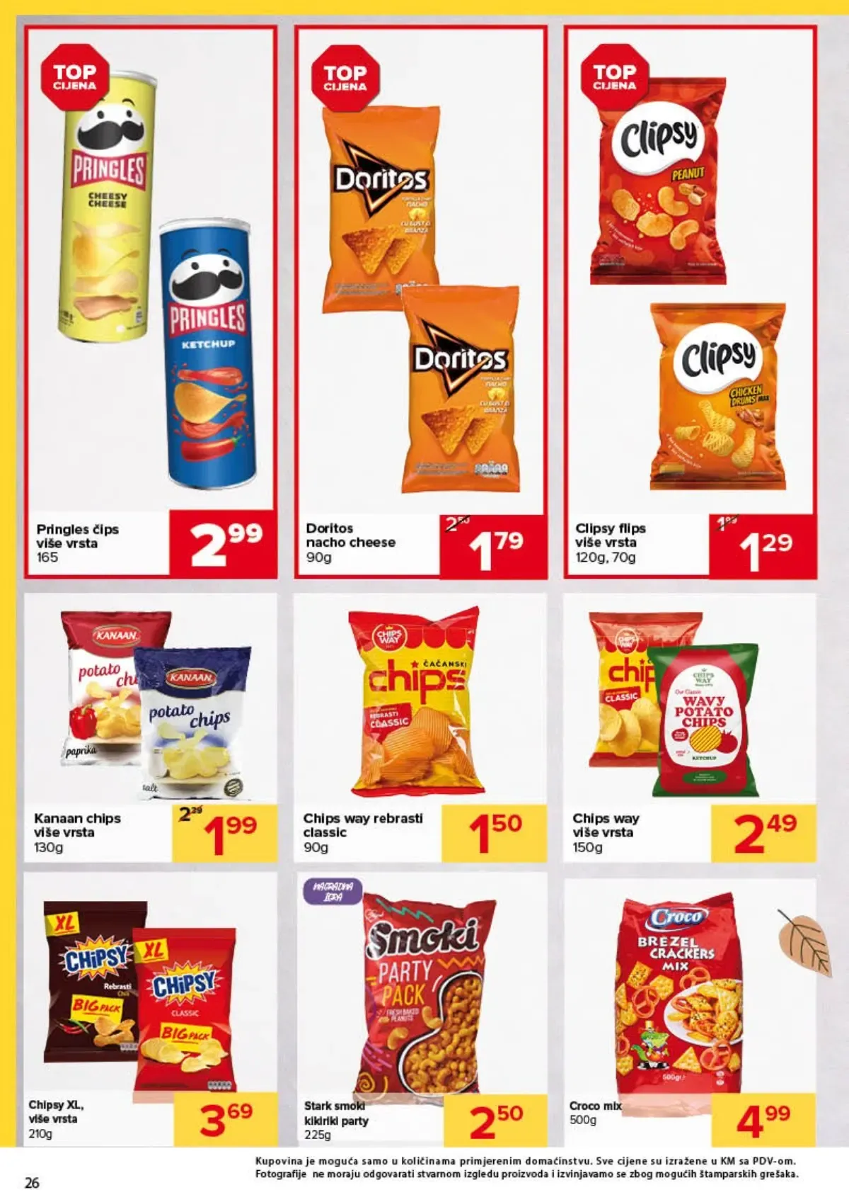 Đurić katalog do 07.10.2026. – Pringles, Doritos, Clipsy i čips