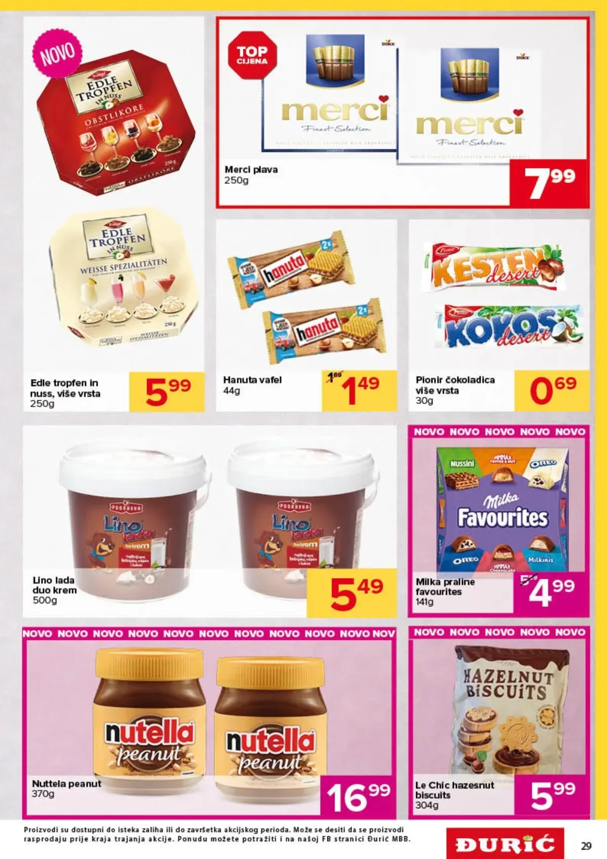 Đurić katalog do 07.10.2026. – Merci, Nutella Peanut i praline