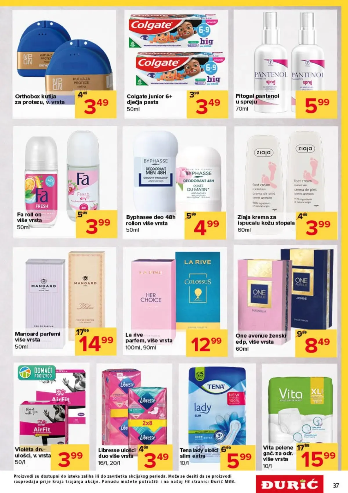 Đurić katalog do 07.10.2026. – Colgate, Pantene, Fa i parfemi